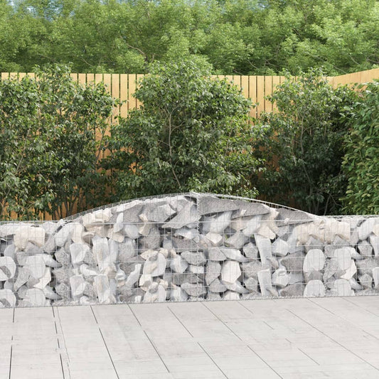 Berkfield Arched Gabion Baskets 2 pcs 400x30x60/80 cm Galvanised Iron
