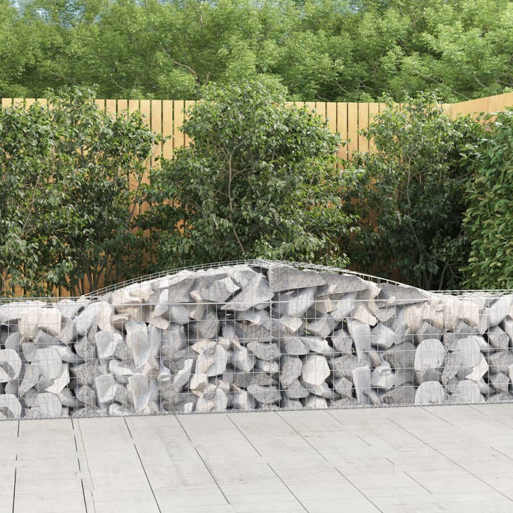Berkfield Arched Gabion Baskets 6 pcs 400x50x60/80 cm Galvanised Iron