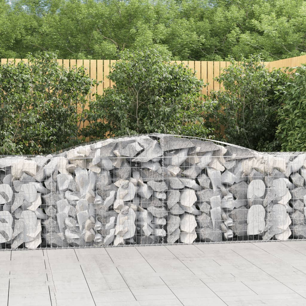 Berkfield Arched Gabion Baskets 8 pcs 400x50x80/100 cm Galvanised Iron