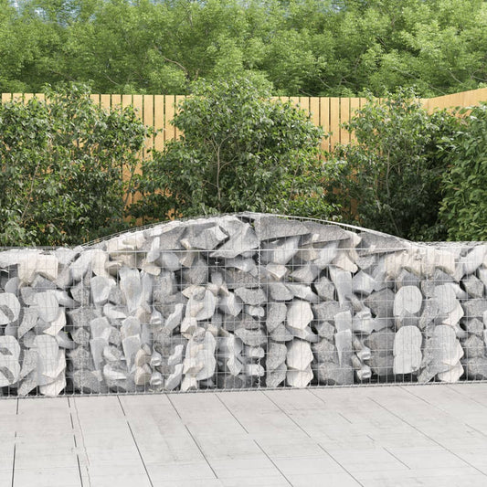 Berkfield Arched Gabion Baskets 8 pcs 400x50x80/100 cm Galvanised Iron