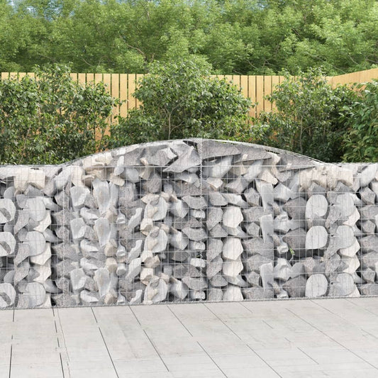 Berkfield Arched Gabion Baskets 4 pcs 400x50x100/120 cm Galvanised Iron