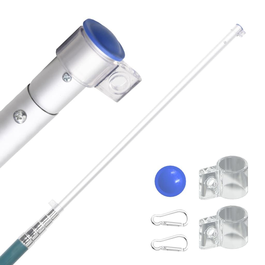 Berkfield Lithuania Flag and Pole 5.55 m Aluminium