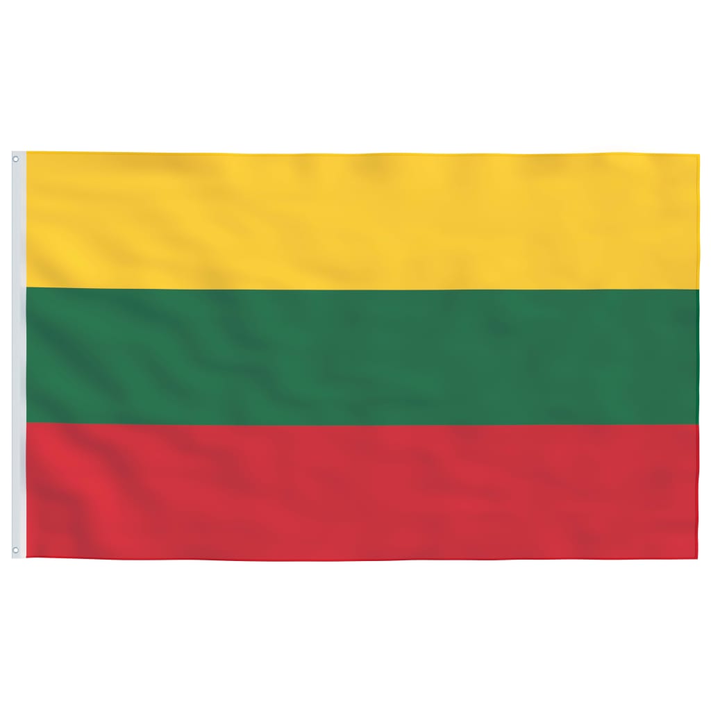 Berkfield Lithuania Flag and Pole 5.55 m Aluminium