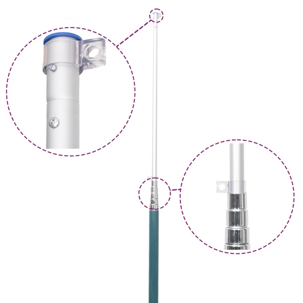 Berkfield Lithuania Flag and Pole 5.55 m Aluminium