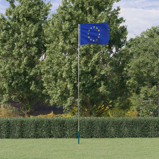 Berkfield Europe Flag and Pole 5.55 m Aluminium