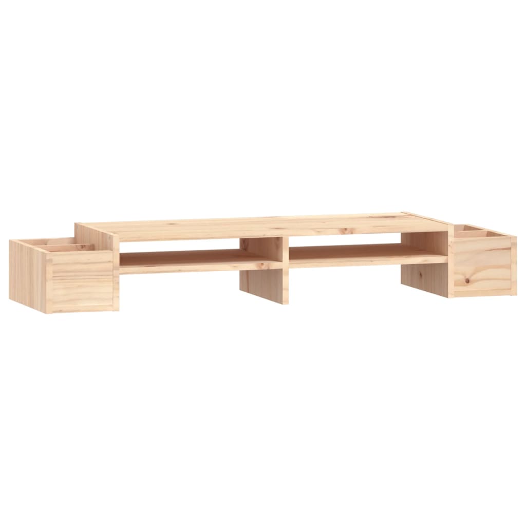 Berkfield Monitor Stand 100x27.5x15 cm Solid Wood Pine