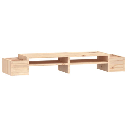 Berkfield Monitor Stand 100x27.5x15 cm Solid Wood Pine