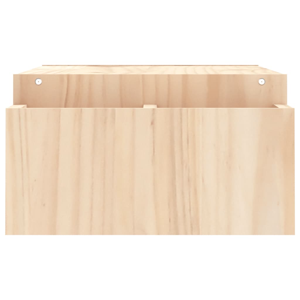 Berkfield Monitor Stand 100x27.5x15 cm Solid Wood Pine