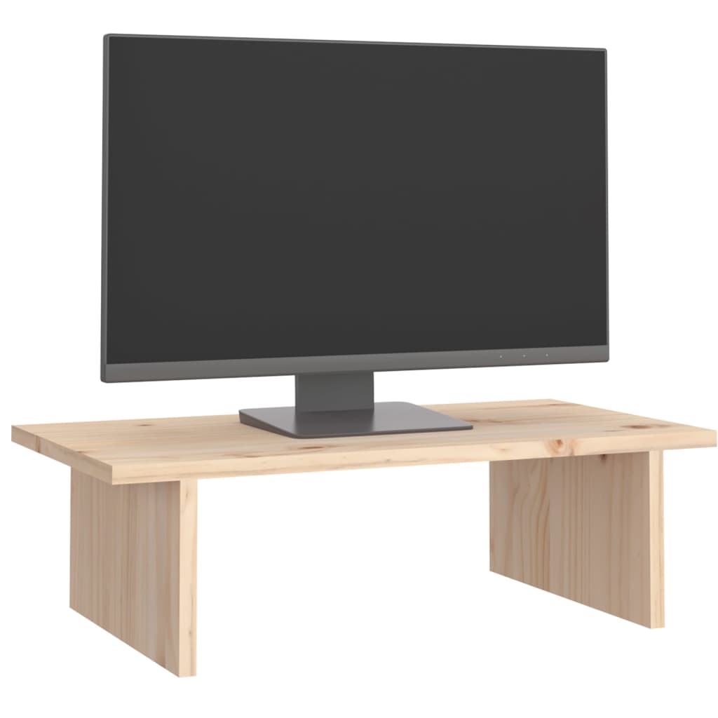 Berkfield Monitor Stand 50x27x15 cm Solid Wood Pine