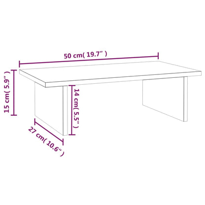 Berkfield Monitor Stand 50x27x15 cm Solid Wood Pine