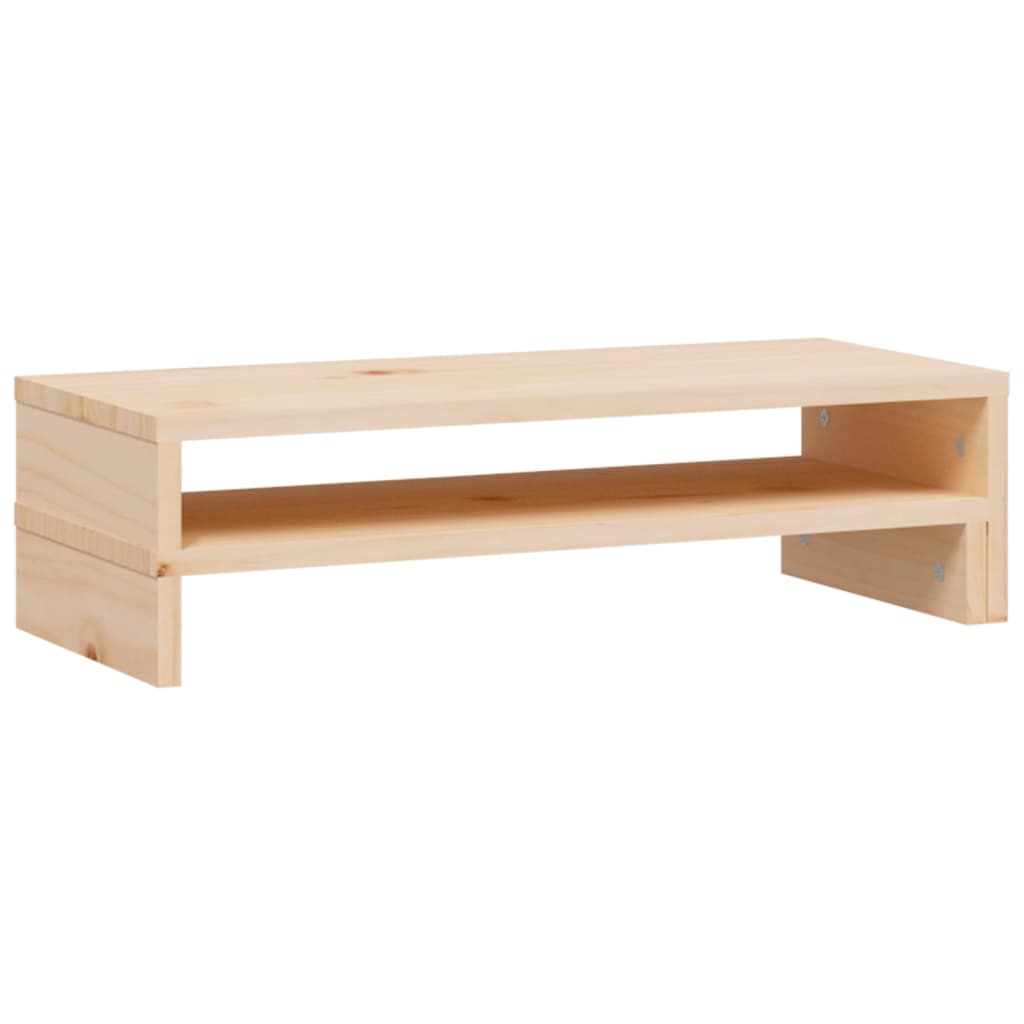 Berkfield Monitor Stand (52-101)x22x14 cm Solid Wood Pine