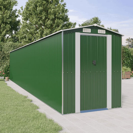 Berkfield Garden Shed Green 192x1021x223 cm Galvanised Steel