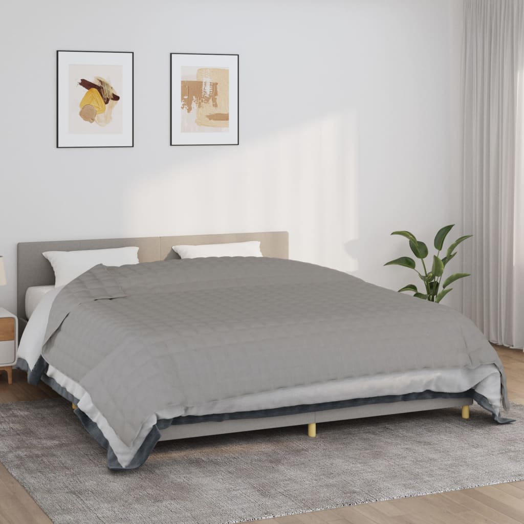 Berkfield Weighted Blanket Grey 235x290 cm 15 kg Fabric