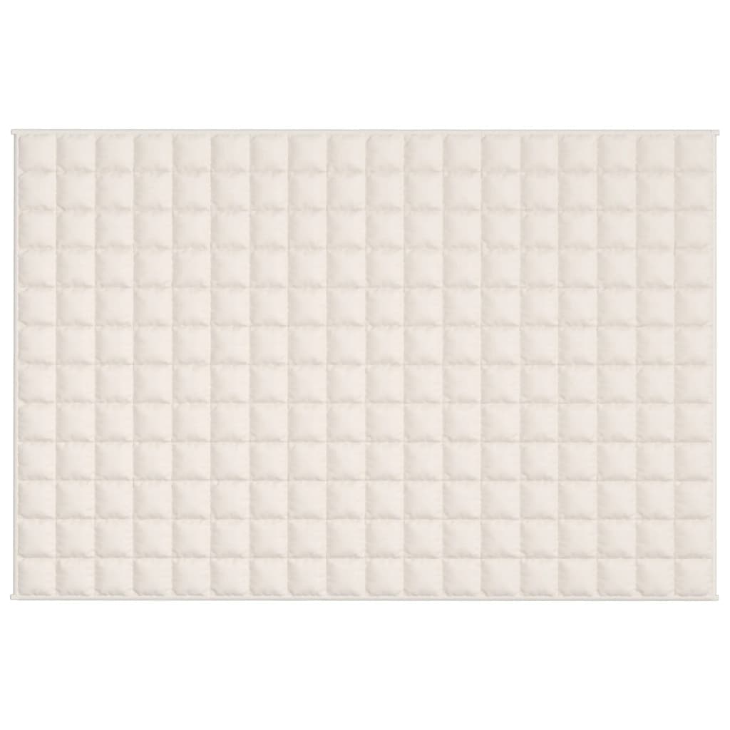 Berkfield Weighted Blanket Light Cream 120x180 cm 5 kg Fabric