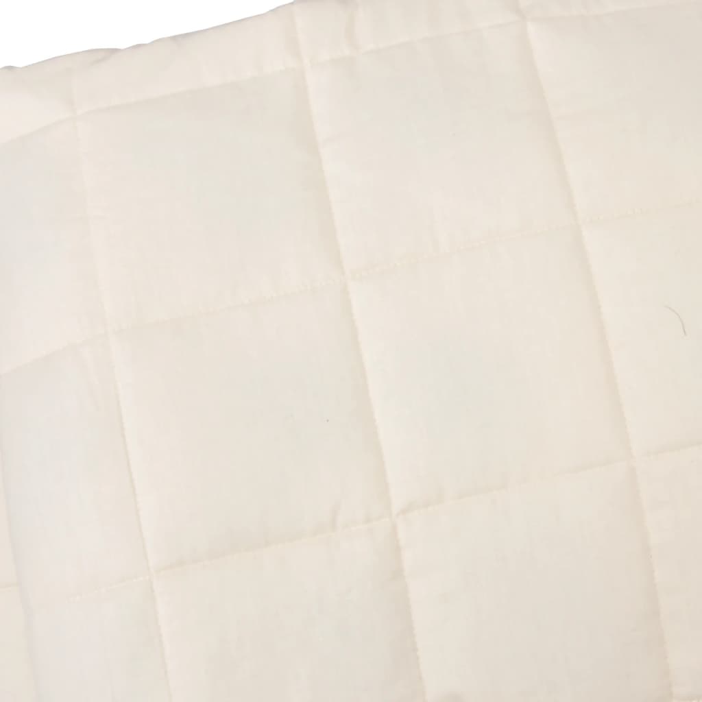 Berkfield Weighted Blanket Light Cream 120x180 cm 5 kg Fabric