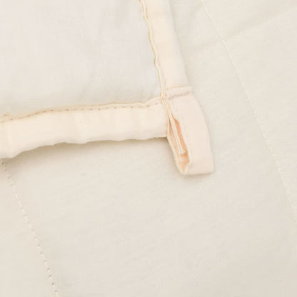 Berkfield Weighted Blanket Light Cream 120x180 cm 5 kg Fabric