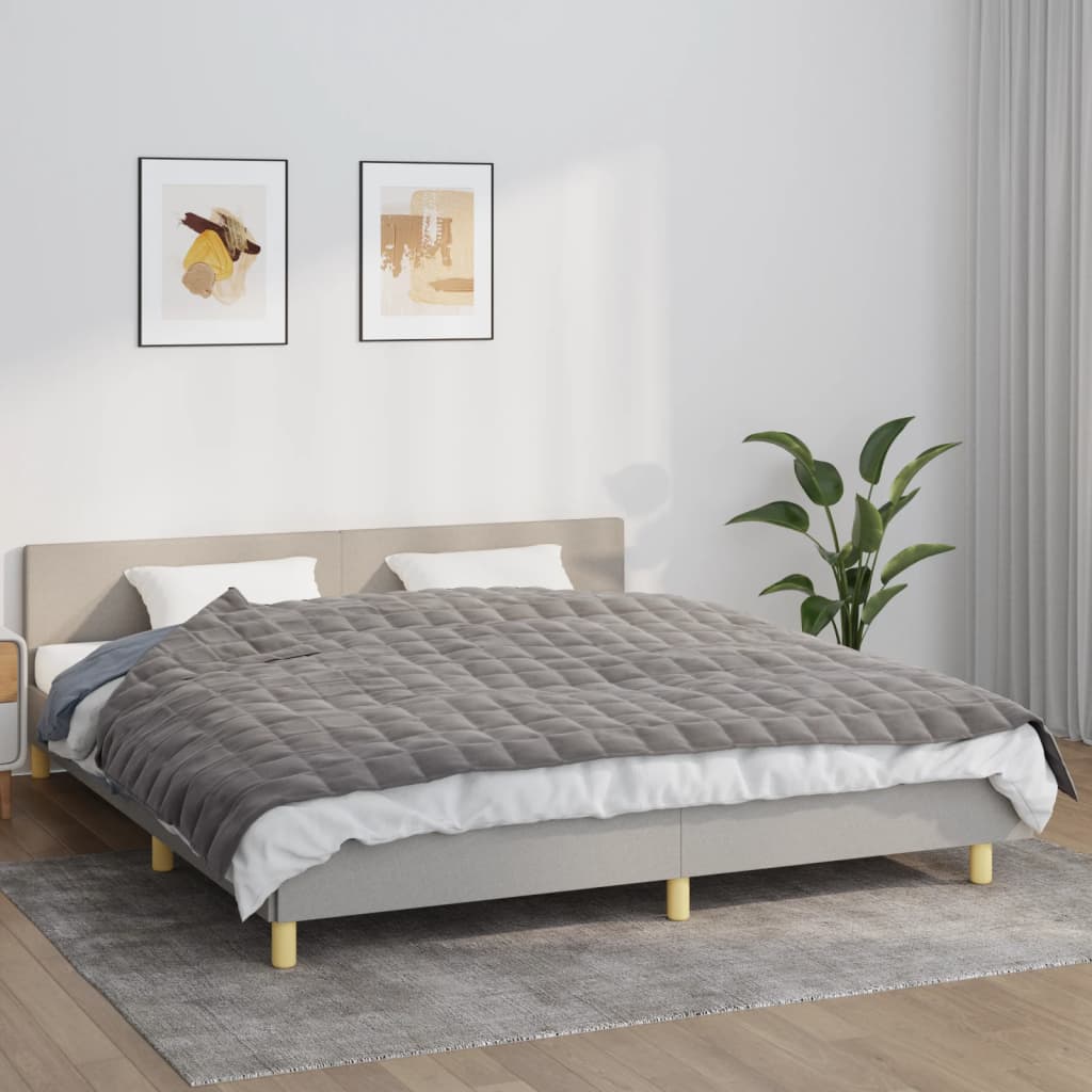 Berkfield Weighted Blanket Grey 155x220 cm 11 kg Fabric