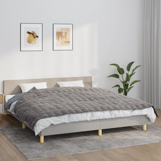 Berkfield Weighted Blanket Grey 155x220 cm 11 kg Fabric