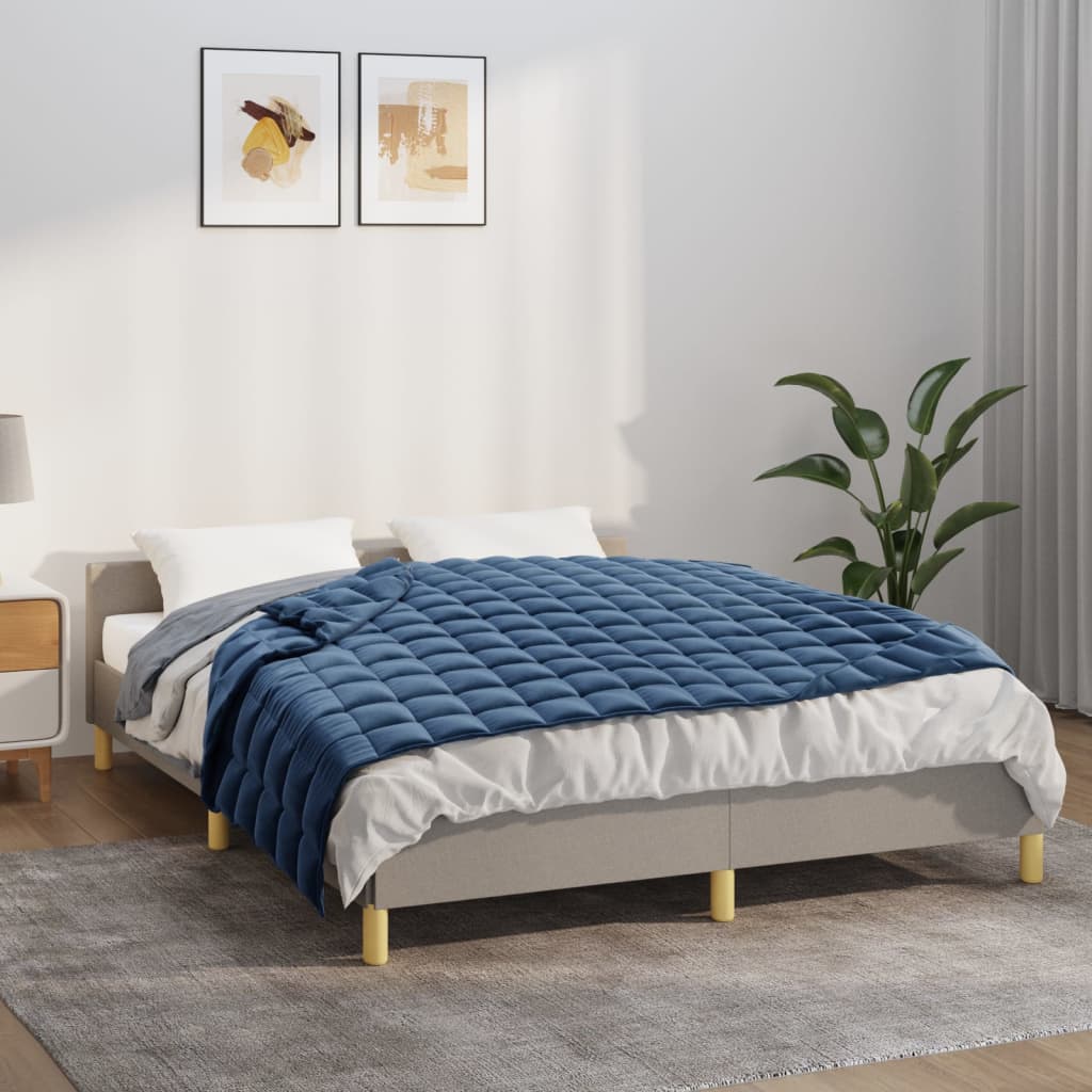 Berkfield Weighted Blanket Blue 138x200 cm Single 6 kg Fabric