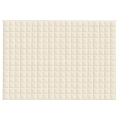 Berkfield Weighted Blanket Light Cream 138x200 cm Single 10 kg Fabric