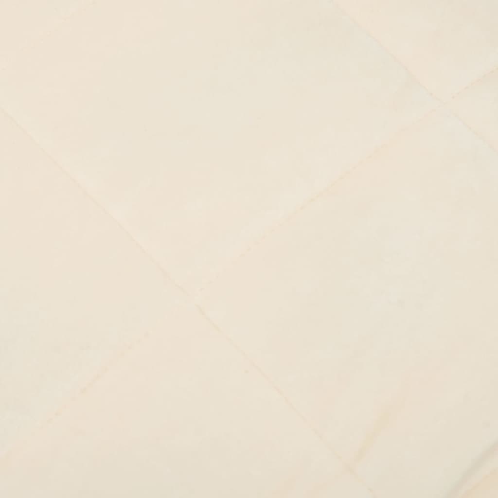 Berkfield Weighted Blanket Light Cream 138x200 cm Single 10 kg Fabric