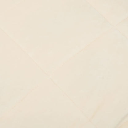 Berkfield Weighted Blanket Light Cream 138x200 cm Single 10 kg Fabric
