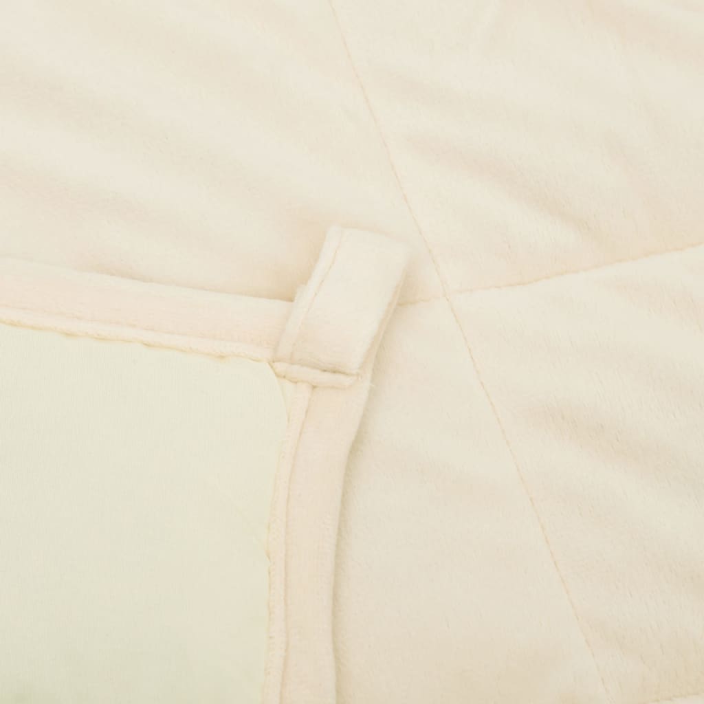 Berkfield Weighted Blanket Light Cream 138x200 cm Single 10 kg Fabric