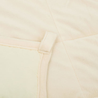 Berkfield Weighted Blanket Light Cream 138x200 cm Single 10 kg Fabric