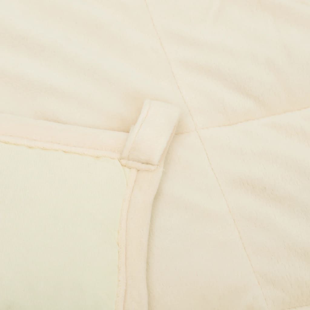 Berkfield Weighted Blanket Light Cream 200x225 cm 9 kg Fabric