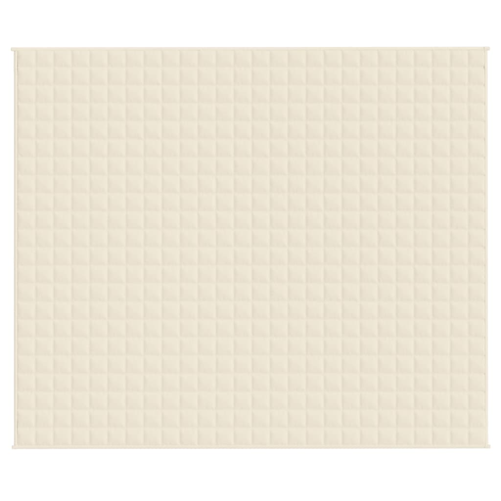 Berkfield Weighted Blanket Light Cream 220x260 cm 15 kg Fabric