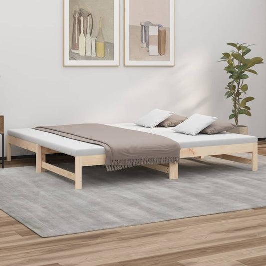 Berkfield Pull-out Day Bed 2x(80x200) cm Solid Wood Pine