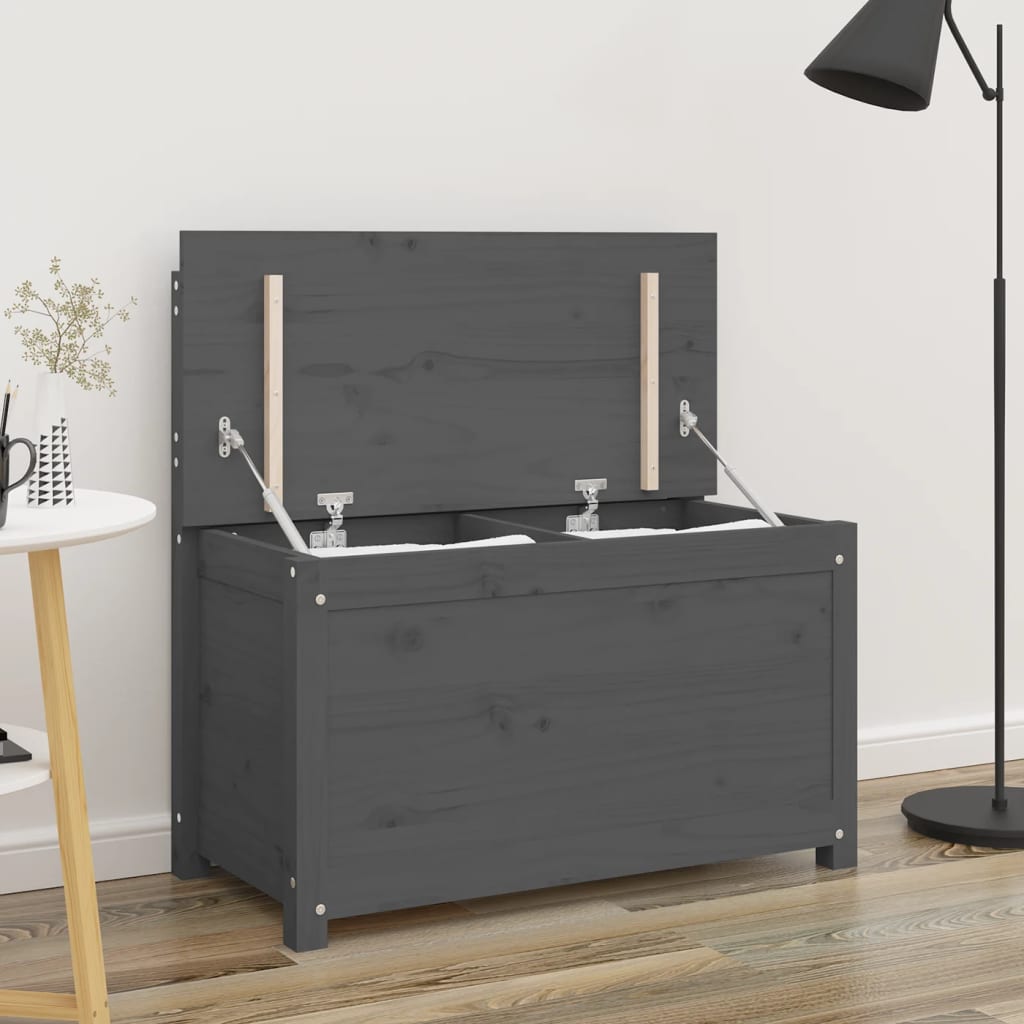 Berkfield Bench Grey 80x41x77 cm Solid Wood Pine