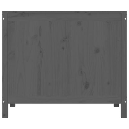 Berkfield Laundry Box Grey 88.5x44x76 cm Solid Wood Pine