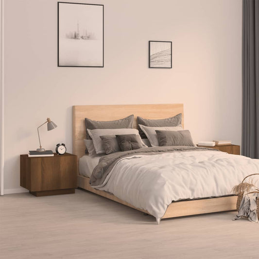 Berkfield Bedside Cabinet Brown Oak 100x35x40 cm Engineered Wood