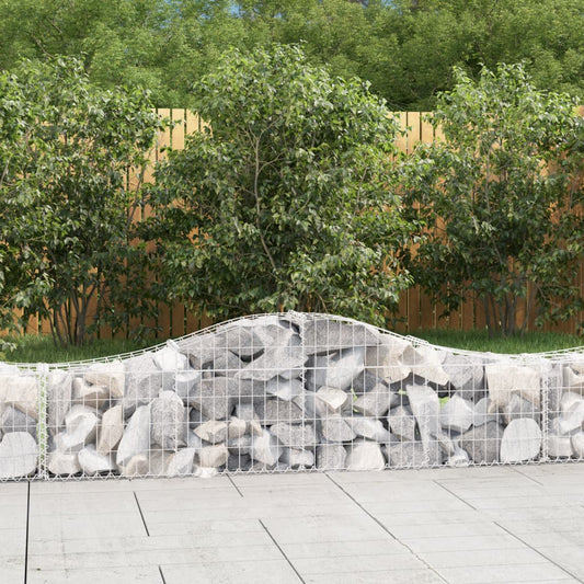 Berkfield Arched Gabion Basket 200x30x40/60 cm Galvanised Iron