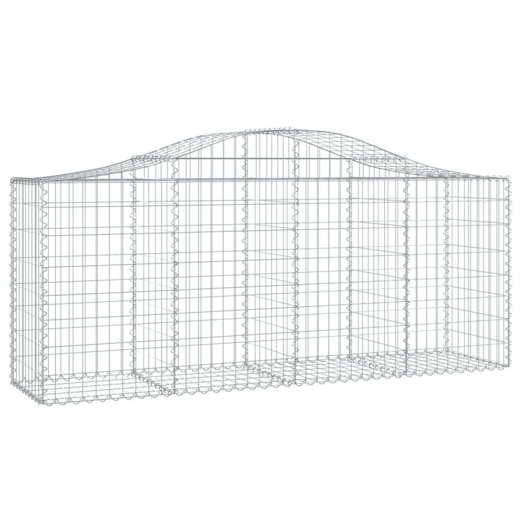Berkfield Arched Gabion Basket 200x50x80/100 cm Galvanised Iron