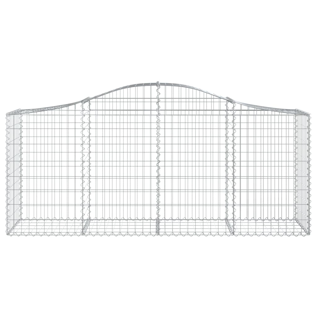 Berkfield Arched Gabion Basket 200x50x80/100 cm Galvanised Iron