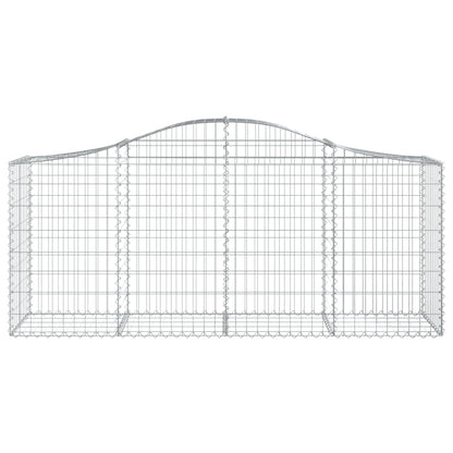 Berkfield Arched Gabion Basket 200x50x80/100 cm Galvanised Iron