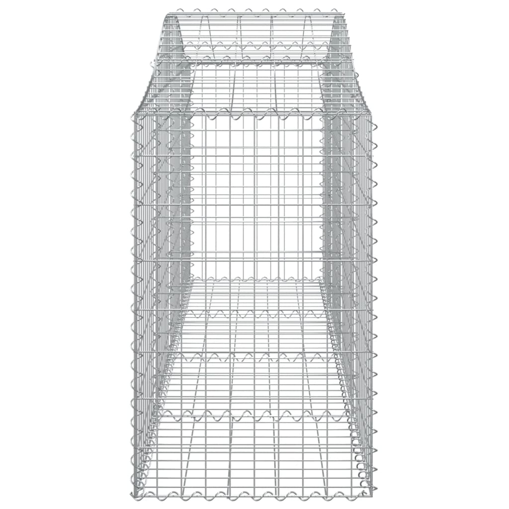 Berkfield Arched Gabion Basket 200x50x80/100 cm Galvanised Iron