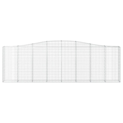 Berkfield Arched Gabion Basket 400x30x120/140 cm Galvanised Iron