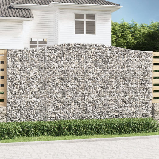 Berkfield Arched Gabion Basket 400x30x220/240 cm Galvanised Iron