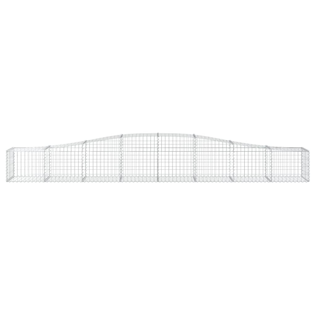 Berkfield Arched Gabion Basket 400x50x40/60 cm Galvanised Iron