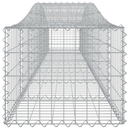 Berkfield Arched Gabion Basket 400x50x40/60 cm Galvanised Iron