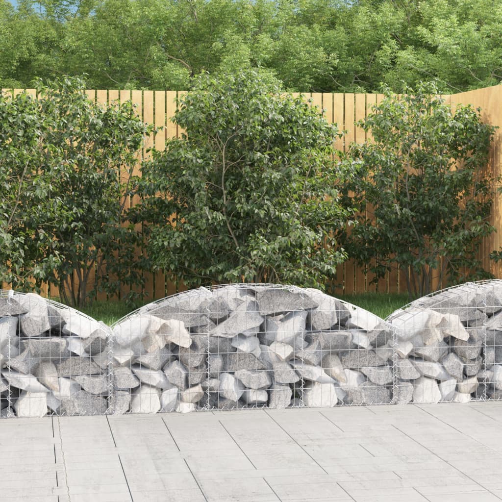 Berkfield Arched Gabion Basket 150x30x40/60 cm Galvanised Iron