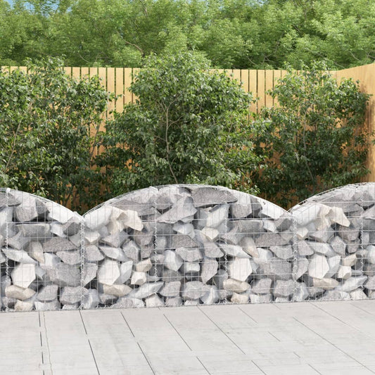 Berkfield Arched Gabion Basket 150x30x60/80 cm Galvanised Iron