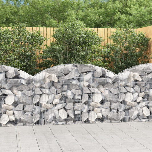 Berkfield Arched Gabion Basket 150x30x80/100 cm Galvanised Iron