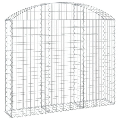 Berkfield Arched Gabion Basket 150x30x120/140 cm Galvanised Iron