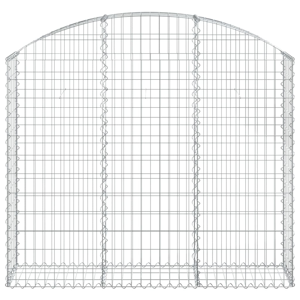 Berkfield Arched Gabion Basket 150x30x120/140 cm Galvanised Iron