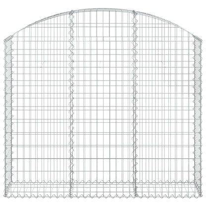 Berkfield Arched Gabion Basket 150x30x120/140 cm Galvanised Iron