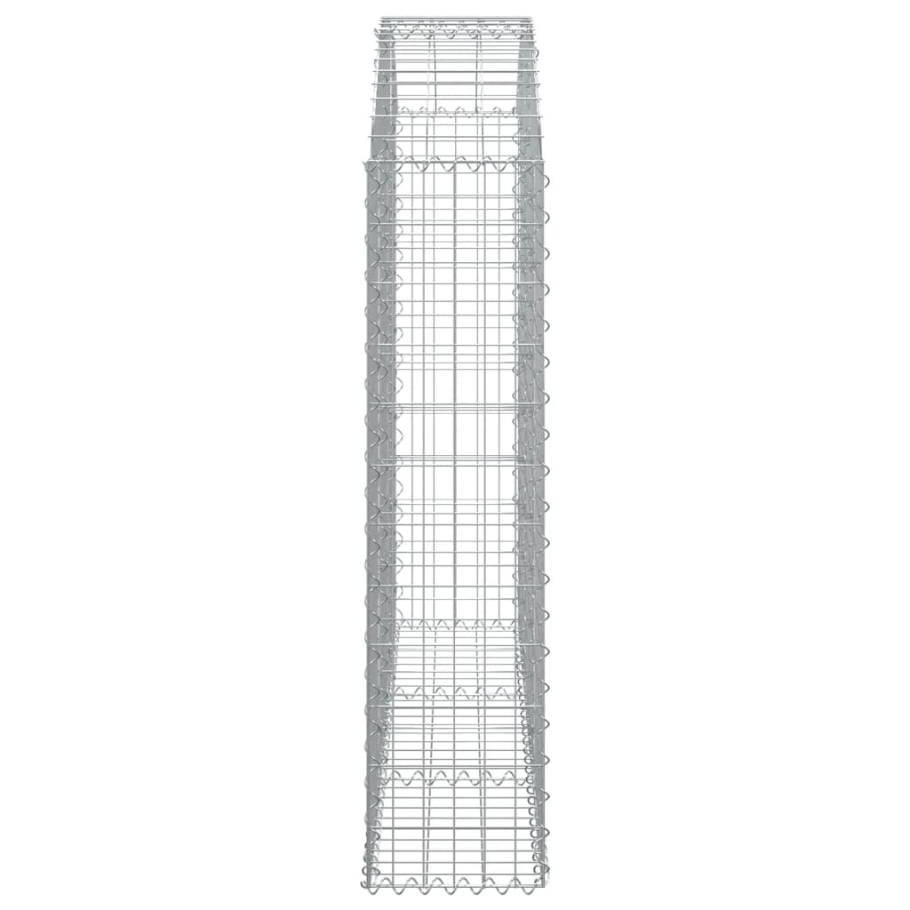Berkfield Arched Gabion Basket 150x30x120/140 cm Galvanised Iron